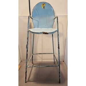 Vintage/1950's Amsco 18" Doll-E-Hichair High Chair Toy Metal Doll Furniture